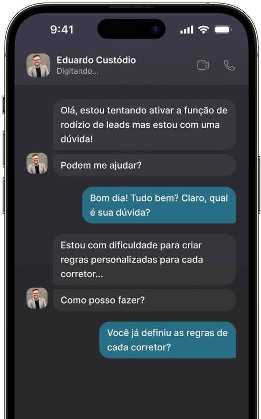 Atendimento da Apresenta.me por WhatsApp